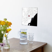 バルセロナの地図,スペインのモダンクエレガントラス・ギフト 箔ポスター (レイダウン (キッチン))