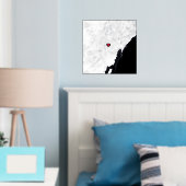 バルセロナの地図,スペインのモダンクエレガントラス・ギフト 箔ポスター (インサイチュ (寝室))