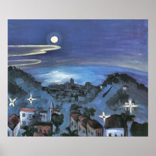 バルセロナの夜景 by Walter Gramatte ポスター (正面)