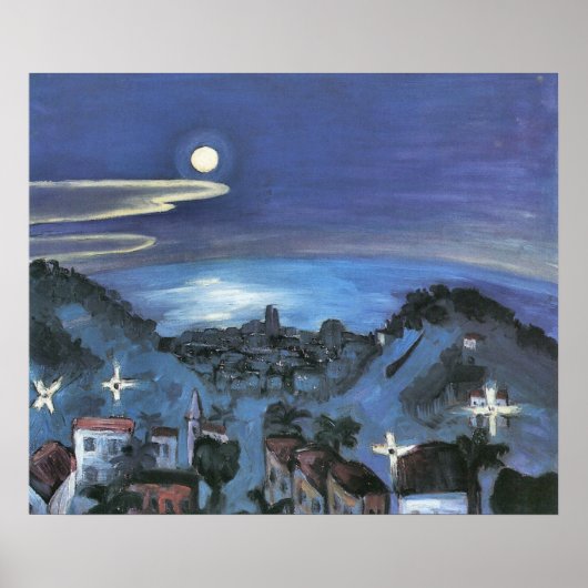 バルセロナの夜景 by Walter Gramatte ポスター (正面)