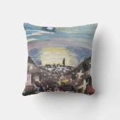 バルセロナの夜 by Walter Gramatte クッション (裏面)