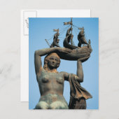 バルセロナの女像保持船 ポストカード (正面/裏面)