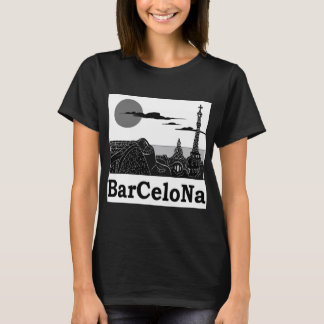 バルセロナの女性の基本的なTシャツ Tシャツ