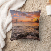 バルセロナの日没 クッション (ブランケット)