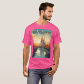 バルセロナの街を訪れる1 Tシャツ (正面フル)