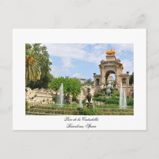 バルセロナのParc de la Ciutadella ポストカード (正面)