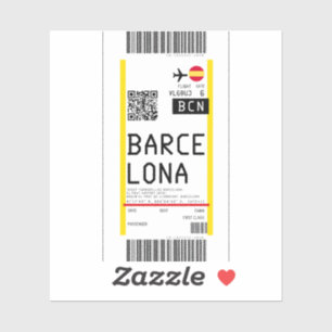 バルセロナへの搭乗券(BCN) シール