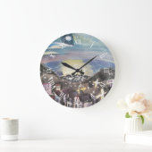 バルセロナアットナイトバイウォルター・グラマット ラージ壁時計 (ホーム)