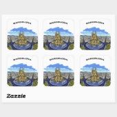 バルセロナイラストレーションシール スクエアシール (シート)