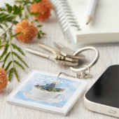 バルセロナインアティーカップ – サグラダファミリアスカイライン キーホルダー (正面右)