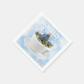 バルセロナインアティーカップ – サグラダファミリアスカイライン スタンダードカクテルナプキン (角)