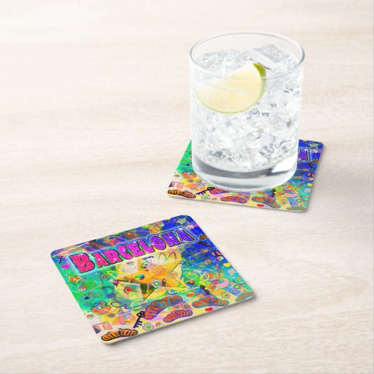 バルセロナエポックアワーコースター スクエアペーパーコースター (インサイチュ)