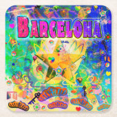 バルセロナエポックアワーコースター スクエアペーパーコースター (正面)