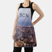 バルセロナカタロニアサンセットスカイラインスペインシティスケープ エプロン (インサイチュ)