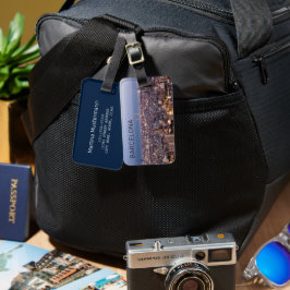 バルセロナカタロニアサンセットスカイラインスペインシティスケープ ラゲッジタグ