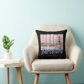 バルセロナカタロニアサンセットスカイラインスペインヴィンテージ クッション (椅子)