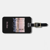 バルセロナカタロニアサンセットスカイラインスペインヴィンテージ ラゲッジタグ (正面横)