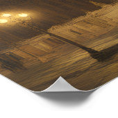 バルセロナカテドラルアットナイトバンゴッホスタイル ポスター (角)