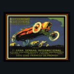 バルセロナカーレース1923広告12 x 16 ポスター<br><div class="desc">1923クール年バケローナ・レースのためのカラフル、ヴィンテージ・アートのデコ広告国際的</div>
