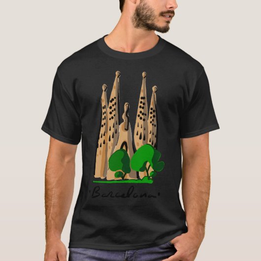 バルセロナガウディのロゴ Tシャツ (正面)