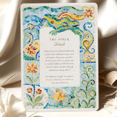 バルセロナガウディインスパイアモザイク結婚ス 招待状