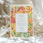 バルセロナガウディインスパイアモザイク結婚ス 招待状