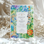 バルセロナガウディウォーター結婚カラー 招待状