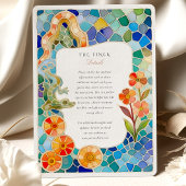 バルセロナガウディウォーター結婚カラー 招待状