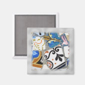 バルセロナガウディモザイククローズアップ マグネット (正面/裏面)