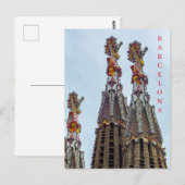 バルセロナサグラダファミリアのスティープルビューポストカード ポストカード (正面/裏面)