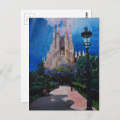 バルセロナサグラダファミリアパーク&ランタン ポストカード (正面/裏面)