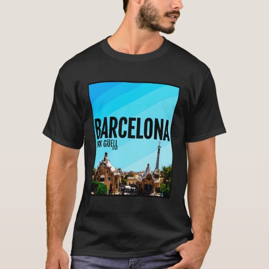 バルセロナシティスペインパークグエルバルカ Tシャツ (正面)