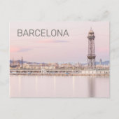 バルセロナスカイラインサンセットカタラノニアスペイン シーズンポストカード (正面)