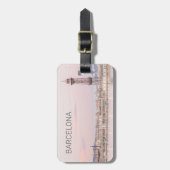 バルセロナスカイラインサンセットカタラノニアスペイン ラゲッジタグ (正面縦)