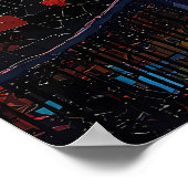 バルセロナスカイラインポスター – アイコニックスペインのシティアート ポスター (角)