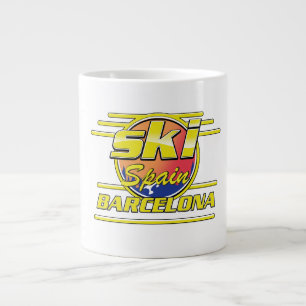 バルセロナスペインからスキーロゴ ジャンボコーヒーマグカップ