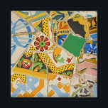 バルセロナスペインのイエローパルクグエルのタイル マグネット<br><div class="desc">セラミッカラフルクモザイクタイルParc Guellからバルセロナスペイン</div>