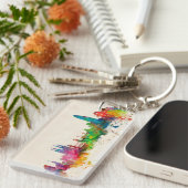 バルセロナスペインのスカイライン キーホルダー (正面右)