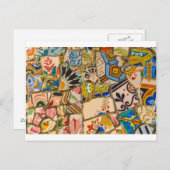 バルセロナスペインのパルクグエルのタイル ポストカード (正面/裏面)