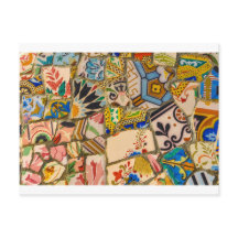 バルセロナスペインのパルクグエルのタイル