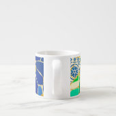 バルセロナスペインのパルクグエル緑のタイル エスプレッソカップ (裏面)