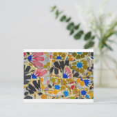 バルセロナスペインのパルクグエル陶磁器タイル ポストカード (スタンド正面)