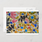 バルセロナスペインのパルクグエル陶磁器タイル ポストカード (正面/裏面)