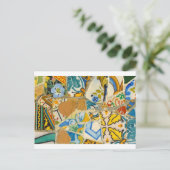 バルセロナスペインのパルクゲルのセラミックタイル ポストカード (スタンド正面)