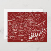 バルセロナスペインのヴィンテージ旅行新しい郵便はがき ポストカード (正面/裏面)