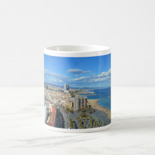 バルセロナスペインの海岸線 コーヒーマグカップ