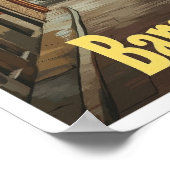 バルセロナスペインアートヴィンテージトラベルイラストレーション ポスター (角)