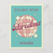 バルセロナスペインエスパーニャレトロヴィンテージポストカード ポストカード (正面)