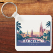 バルセロナスペインカテドラルオブバルセロナトラベル キーホルダー (正面)