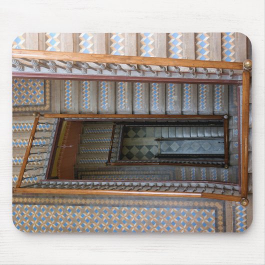 バルセロナスペインカラフルタイル階段マウスパッド マウスパッド (正面)